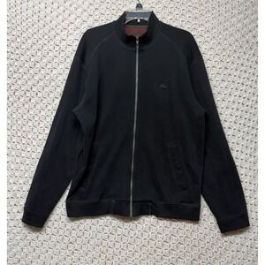 Tommy Bahama Sweater Men's Sz L Black 100%Pima Cotton Full Zip